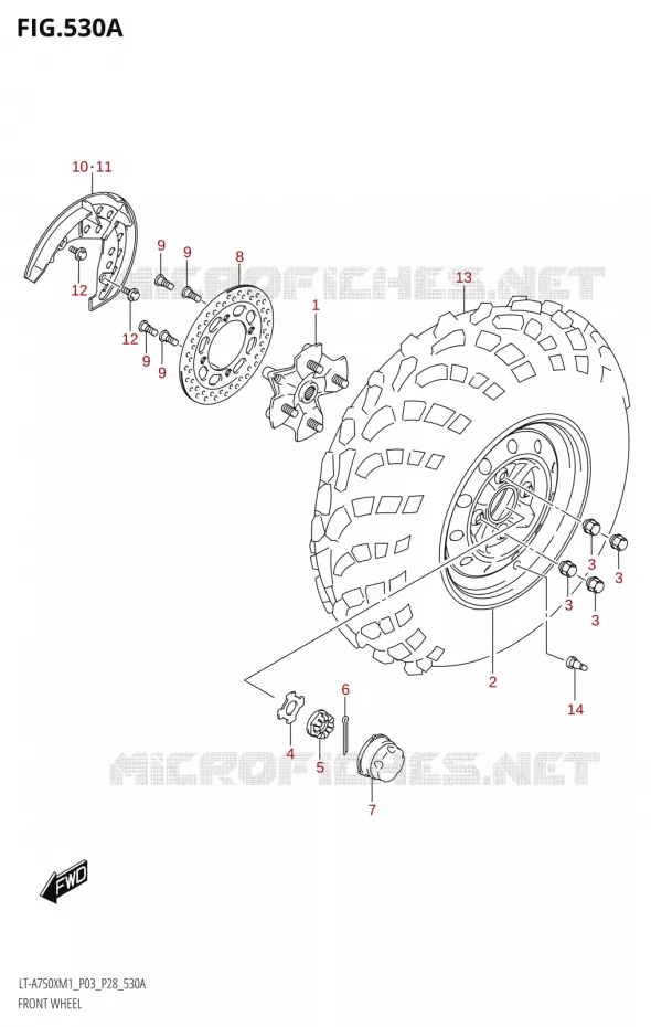 ROUE AVANT Suzuki QUAD 750 KINGQUAD 2021  LT-A750X M1 (P28)
