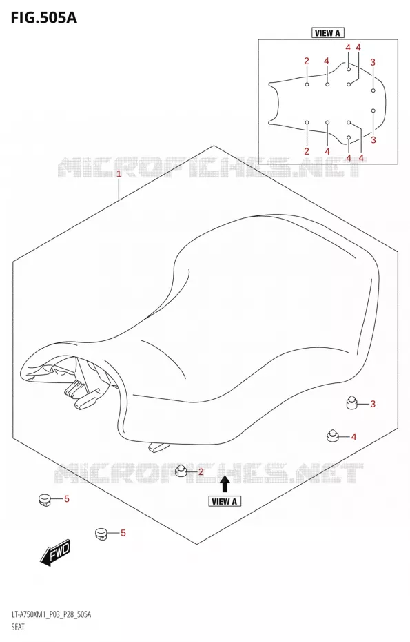 SELLE Suzuki QUAD 750 KINGQUAD 2021  LT-A750X M1 (P28)