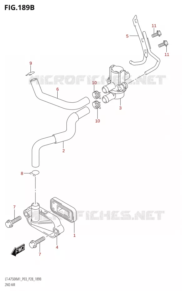 SYSTEME RECYCLAGE GAZ ECHAPPEMENT Suzuki QUAD 750 KINGQUAD 2021  LT-A750X M1 (P28)