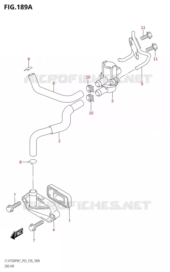 SYSTEME RECYCLAGE GAZ ECHAPPEMENT Suzuki QUAD 750 KINGQUAD 2021  LT-A750XP / XPZ M1 (P03)