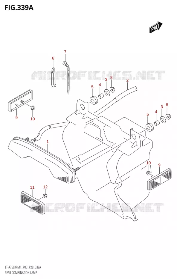FEU ARRIERE Suzuki QUAD 750 KINGQUAD 2021  LT-A750XP / XPZ M1 (P28)