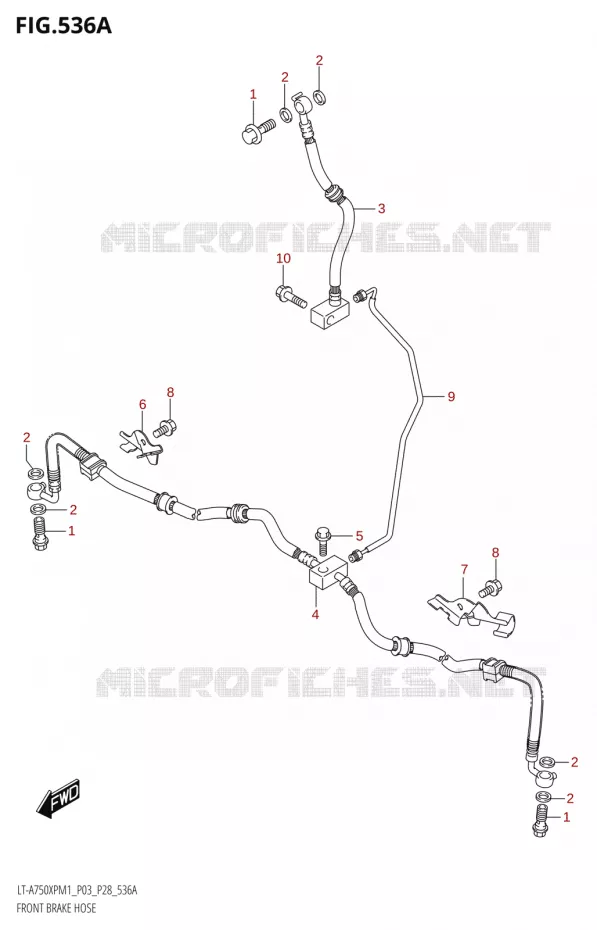 DURITE DE FREIN AVANT Suzuki QUAD 750 KINGQUAD 2021  LT-A750XP / XPZ M1 (P33)