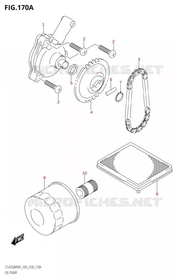 POMPE A HUILE Suzuki QUAD 750 KINGQUAD 2021  LT-A750XP / XPZ M1 (P33)