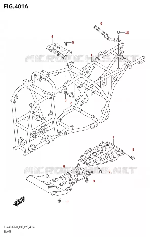 CADRE Suzuki QUAD 400 KINGQUAD 2021  LT-A400FZ M1 (P03)