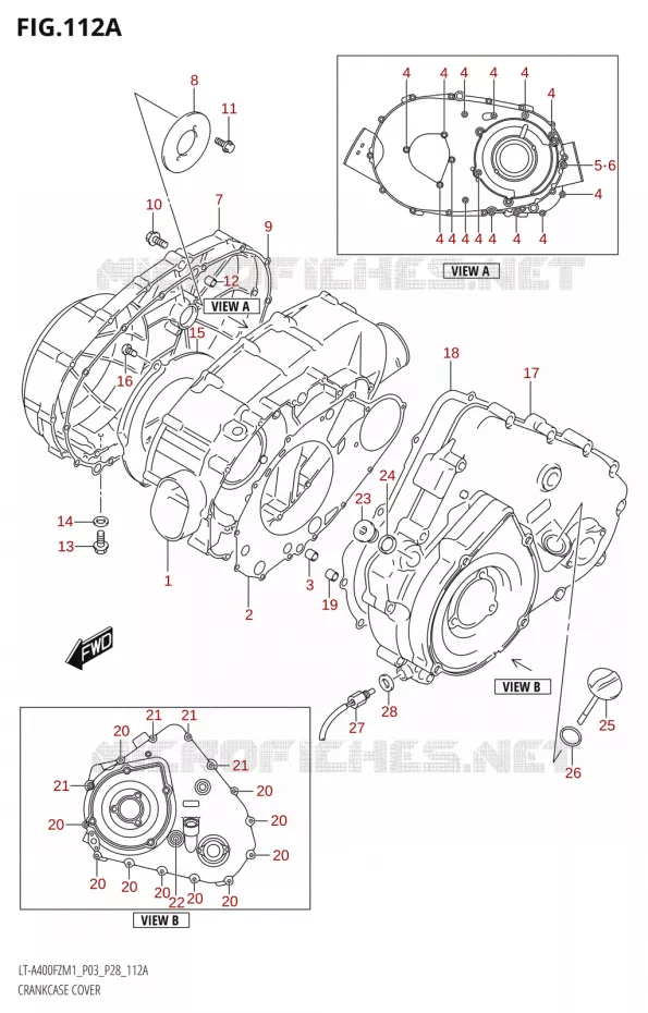 COUVERCLES DE CARTERS Suzuki QUAD 400 KINGQUAD 2021  LT-A400FZ M1 (P03)