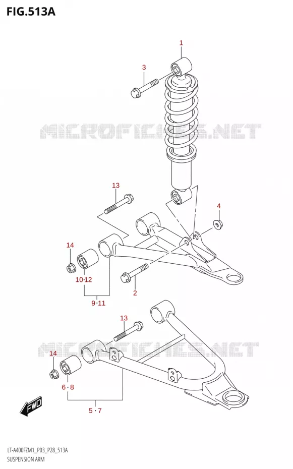 BRAS DE SUPENSION Suzuki QUAD 400 KINGQUAD 2021  LT-A400FZ M1 (P28)