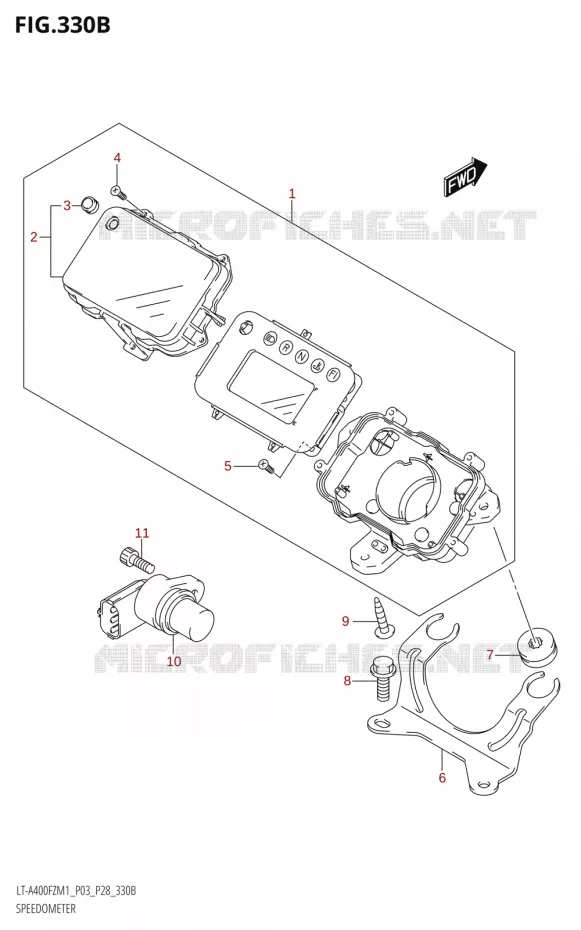 COMPTEURER (P03) Suzuki QUAD 400 KINGQUAD 2021  LT-A400FZ M1 (P28)