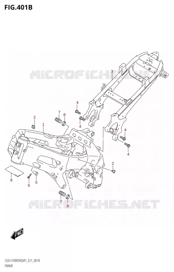 CADRE Suzuki MOTO 1000 KATANA 2021  GSX-S1000SRQ M1 (E21)
