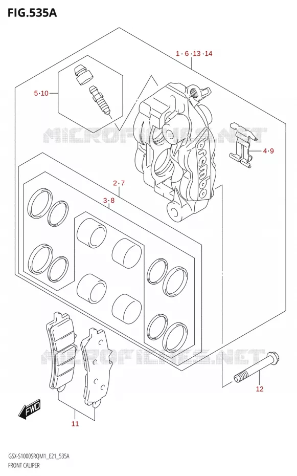 ETRIER DE FREIN AVANT Suzuki MOTO 1000 KATANA 2021  GSX-S1000SRQ M1 (E21)