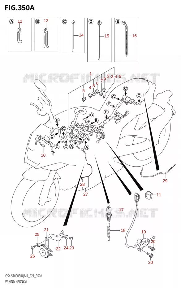 FAISCEAU ELECTRIQUE Suzuki MOTO 1000 KATANA 2021  GSX-S1000SRQ M1 (E21)