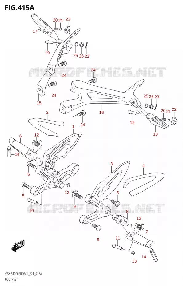 REPOSE PIEDS Suzuki MOTO 1000 KATANA 2021  GSX-S1000SRQ M1 (E21)