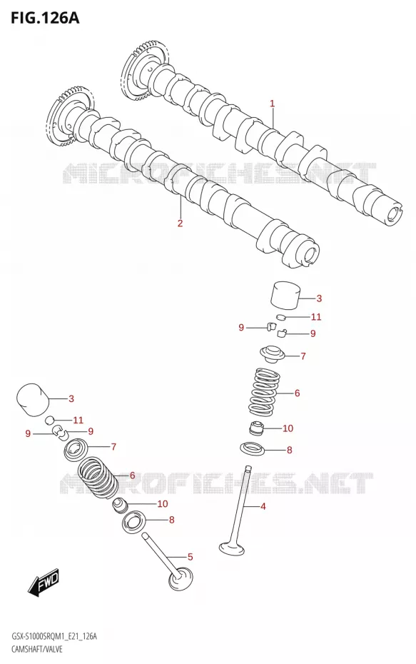ARBRE A CAMES - SOUPAPES Suzuki MOTO 1000 KATANA 2021  GSX-S1000SRQ M1 (E24)