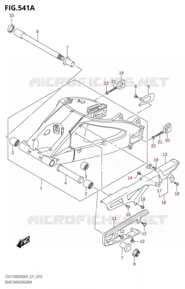 BRAS OSCILLANT Suzuki MOTO 1000 KATANA 2021  GSX-S1000SRQ M1 (E24)