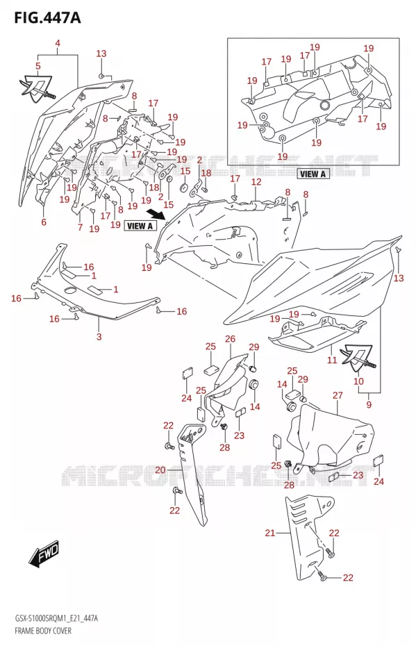 CARENAGES Suzuki MOTO 1000 KATANA 2021  GSX-S1000SRQ M1 (E24)