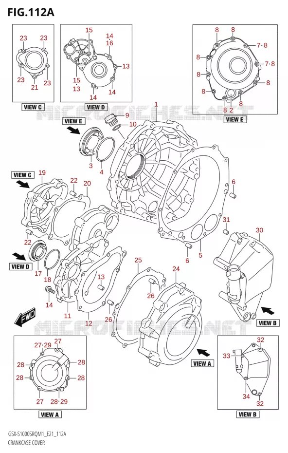 COUVERCLES DE CARTERS Suzuki MOTO 1000 KATANA 2021  GSX-S1000SRQ M1 (E24)