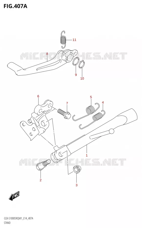 BEQUILLE Suzuki MOTO 1000 KATANA 2021  GSX-S1000SRQ M1 (E14)
