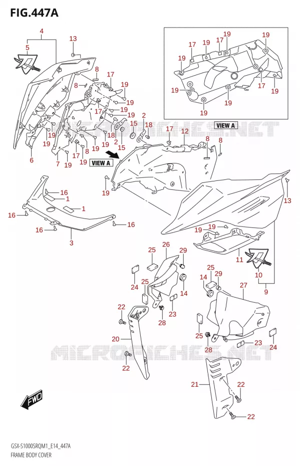 CARENAGES Suzuki MOTO 1000 KATANA 2021  GSX-S1000SRQ M1 (E14)