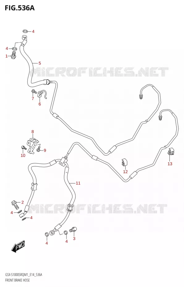 DURITE DE FREIN AVANT Suzuki MOTO 1000 KATANA 2021  GSX-S1000SRQ M1 (E14)