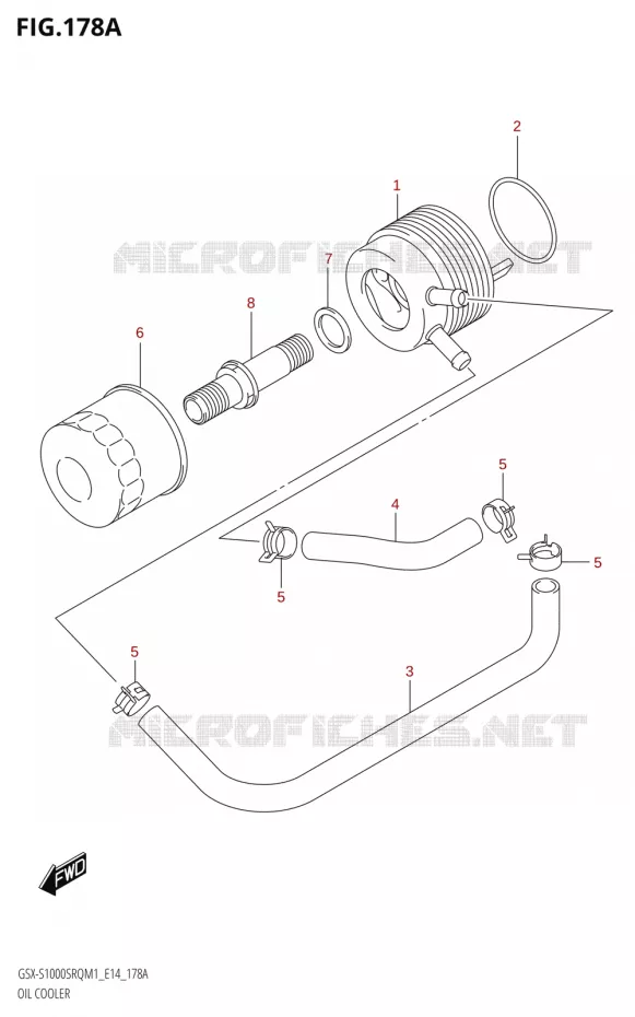 RADIATEUR D'HUILE Suzuki MOTO 1000 KATANA 2021  GSX-S1000SRQ M1 (E14)