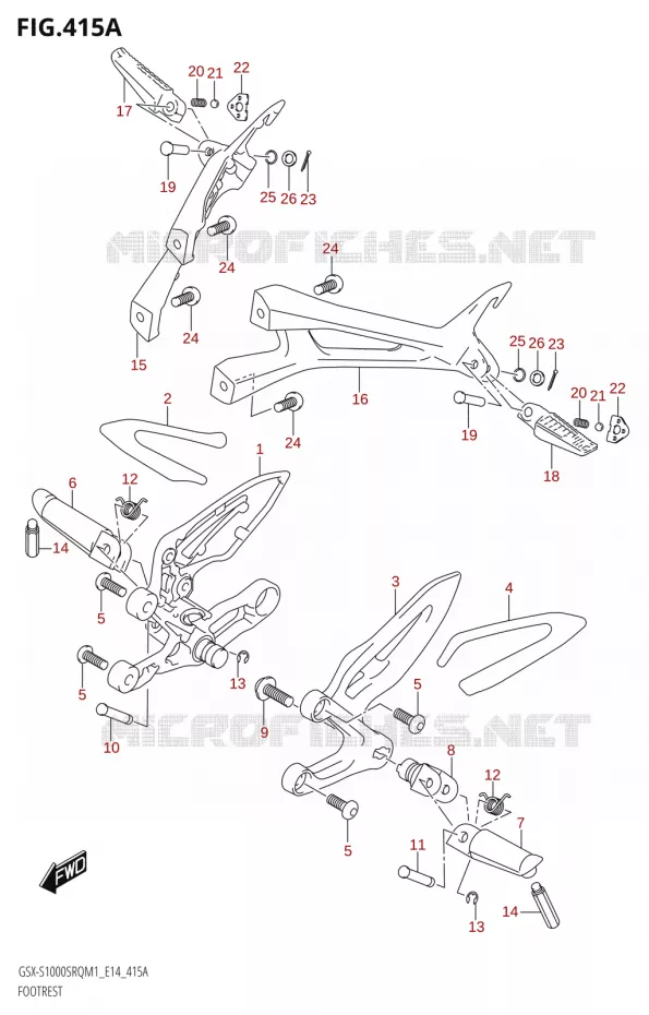REPOSE PIEDS Suzuki MOTO 1000 KATANA 2021  GSX-S1000SRQ M1 (E14)