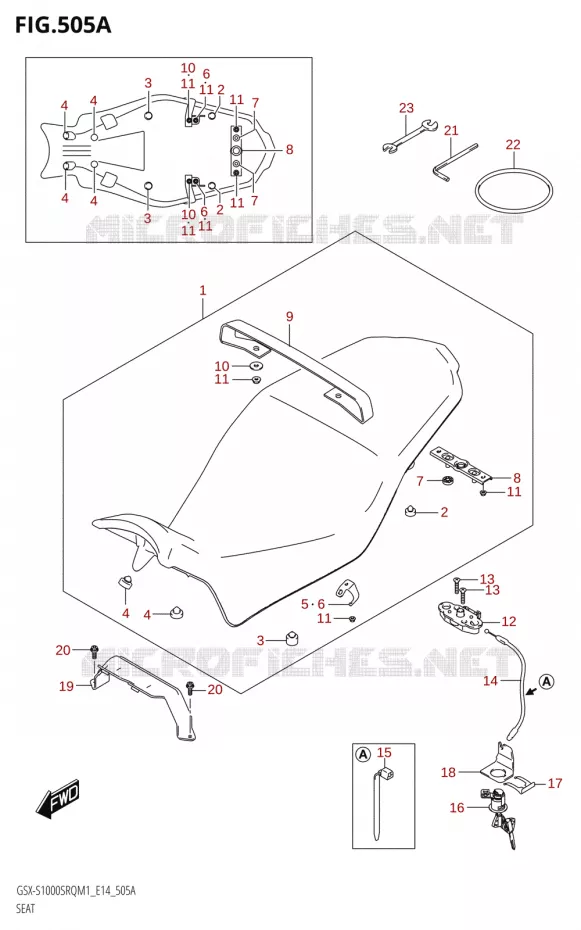 SELLE Suzuki MOTO 1000 KATANA 2021  GSX-S1000SRQ M1 (E14)