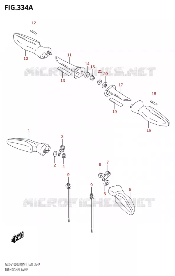 CLIGNOTANTS Suzuki MOTO 1000 KATANA 2021  GSX-S1000SRQ M1 (E38)