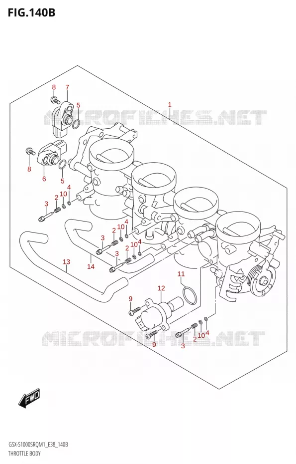 CORPS DE PAPILLON Suzuki MOTO 1000 KATANA 2021  GSX-S1000SRQ M1 (E38)