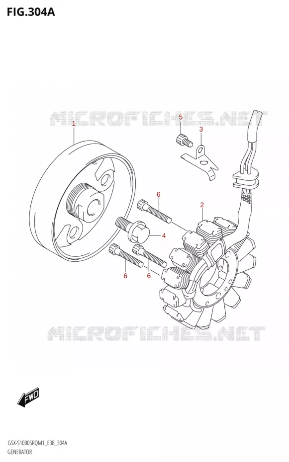 GENERATEUR Suzuki MOTO 1000 KATANA 2021  GSX-S1000SRQ M1 (E38)