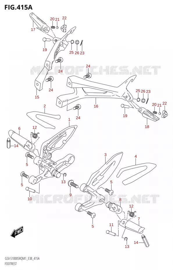 REPOSE PIEDS Suzuki MOTO 1000 KATANA 2021  GSX-S1000SRQ M1 (E38)