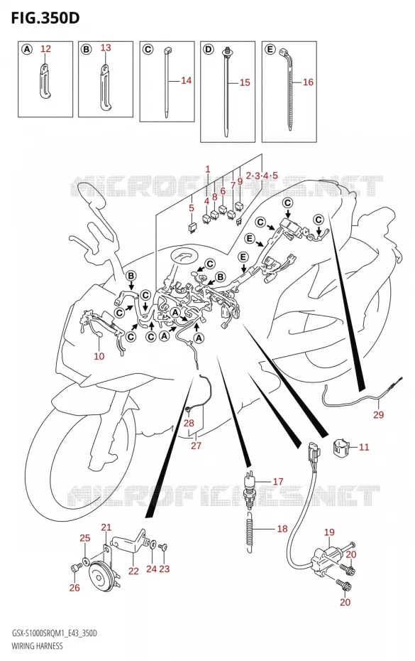 FAISCEAU ELECTRIQUE Suzuki MOTO 1000 KATANA 2021  GSX-S1000SRQ M1 (E43)
