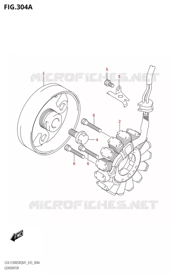 GENERATEUR Suzuki MOTO 1000 KATANA 2021  GSX-S1000SRQ M1 (E43)