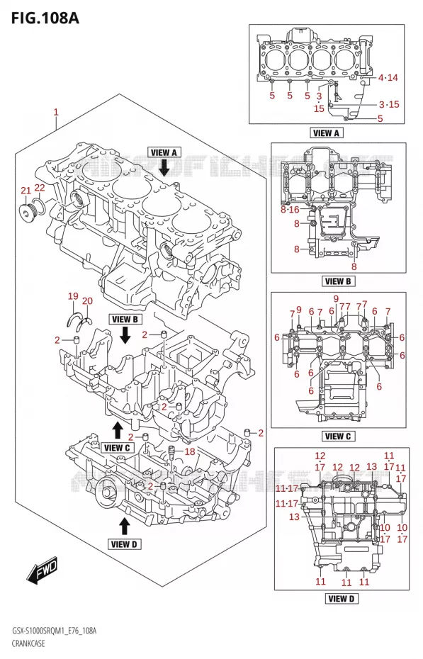 CARTERS MOTEUR Suzuki MOTO 1000 KATANA 2021  GSX-S1000SRQ M1 (E76 ECE2 E17,22,39)