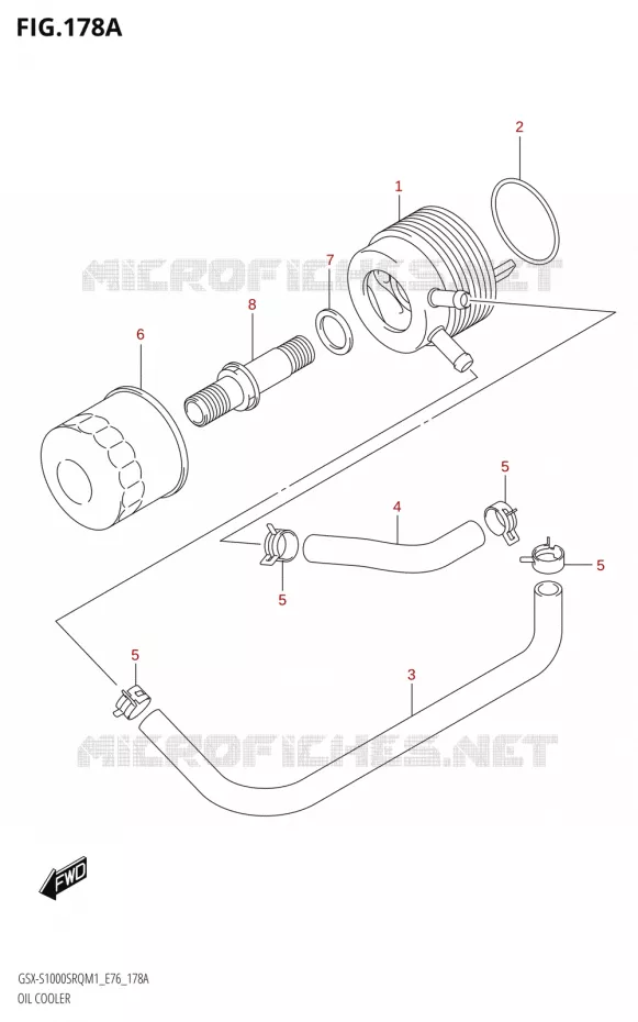 RADIATEUR D'HUILE Suzuki MOTO 1000 KATANA 2021  GSX-S1000SRQ M1 (E76 ECE2 E17,22,39)