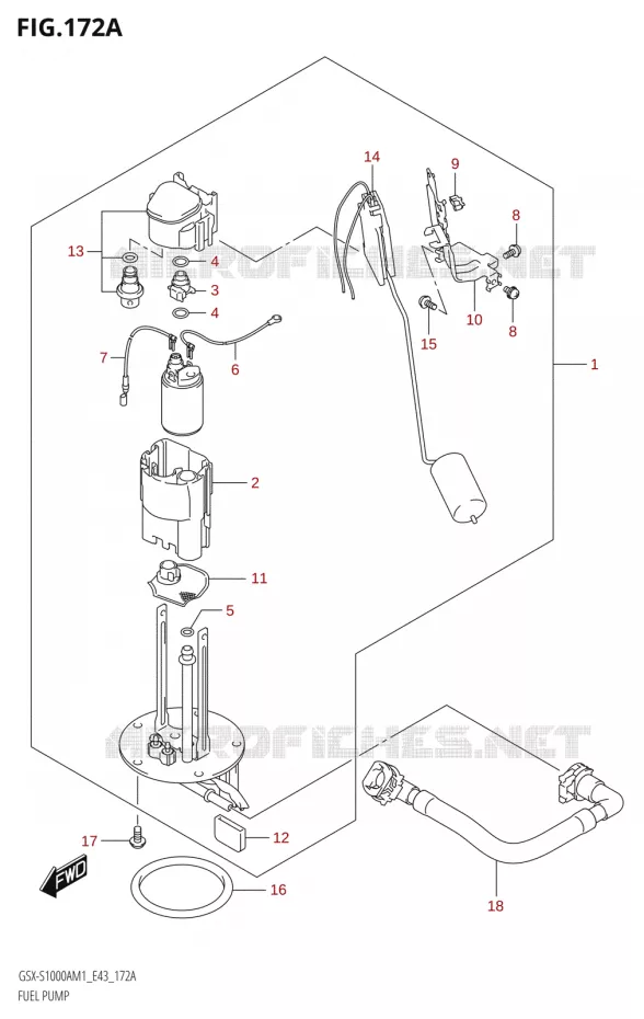POMPE A ESSENCE Suzuki MOTO 1000 GSX-S 2021  GSX-S1000A M1 /​ GSX-S1000AZ M1 (E43)