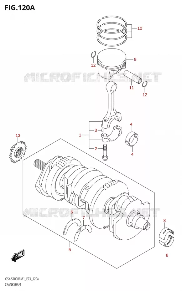 VILEBREQUIN Suzuki MOTO 1000 GSX-S 2021  GSX-S1000A M1 /​ GSX-S1000AZ M1 (E73)