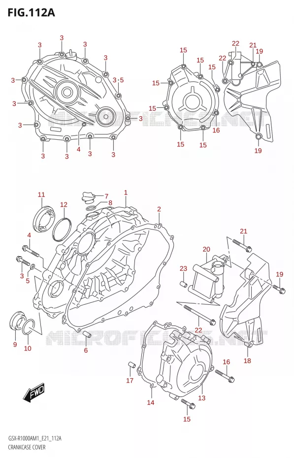 COUVERCLES DE CARTERS Suzuki MOTO 1000 GSX-R 2021  GSX-R1000RA M1 /​ GSX-R1000RZA M1 (E21)