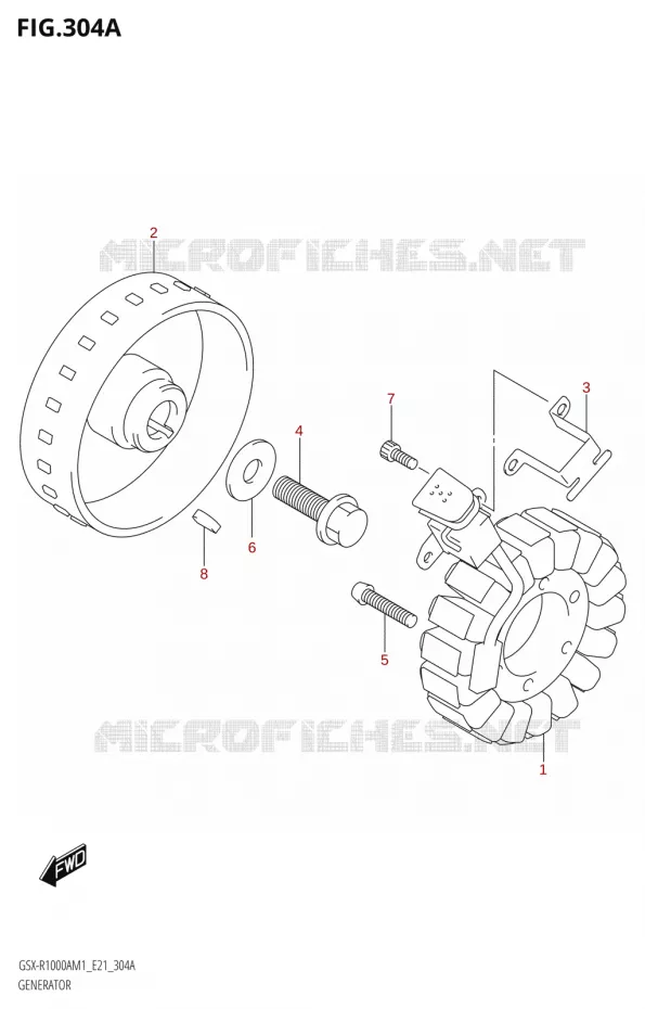 GENERATEUR Suzuki MOTO 1000 GSX-R 2021  GSX-R1000RA M1 /​ GSX-R1000RZA M1 (E21)