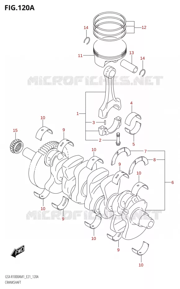 VILEBREQUIN Suzuki MOTO 1000 GSX-R 2021  GSX-R1000RA M1 /​ GSX-R1000RZA M1 (E21)