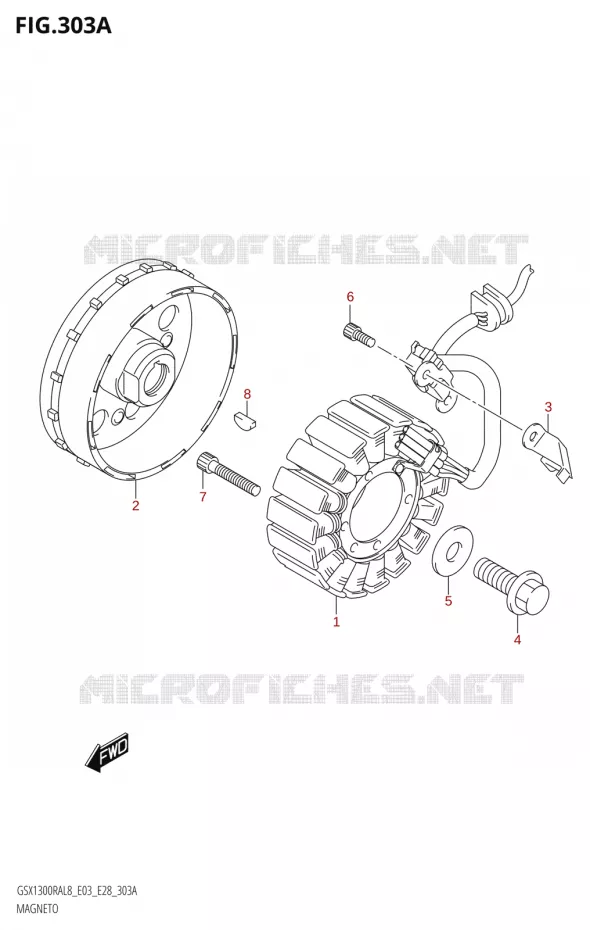 ALLUMAGE ROTOR - STATOR Suzuki MOTO 1300 HAYABUSA 2018  GSX1300RA L8 (E03)