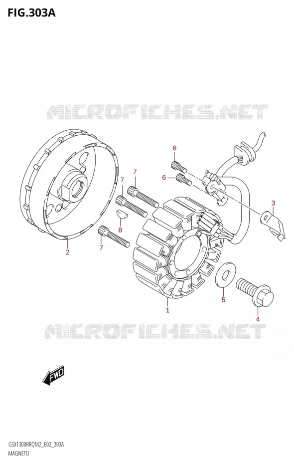 ALLUMAGE ROTOR - STATOR Suzuki MOTO 1300 HAYABUSA 2022  GSX1300RRQ M2 (E19)