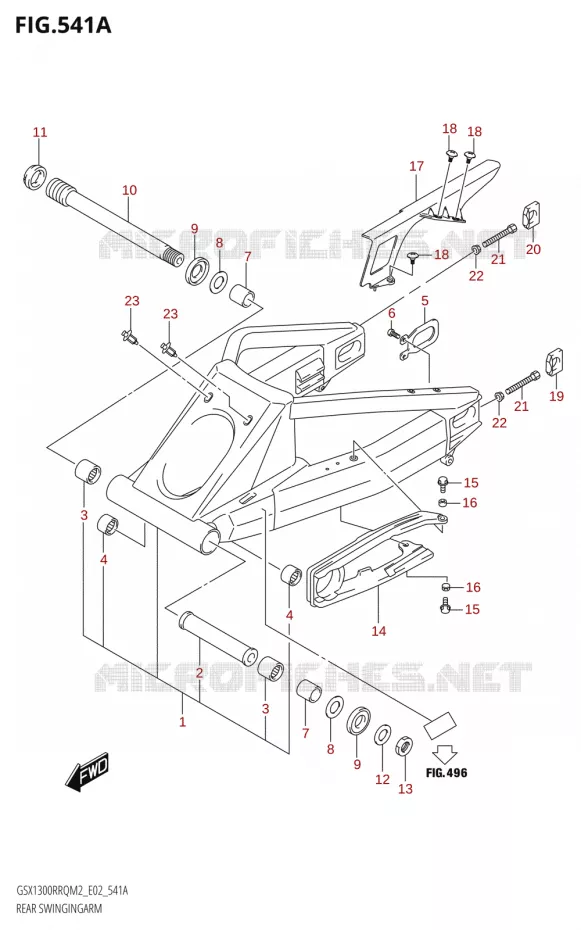 BRAS OSCILLANT Suzuki MOTO 1300 HAYABUSA 2022  GSX1300RRQZ  M2 (E19)