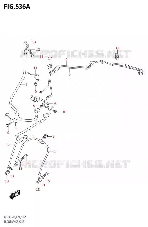 DURITE DE FREIN AVANT Suzuki MOTO 650 V-STROM 2022  DL650A M2 (E21)