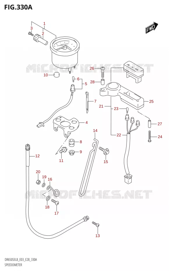 COMPTEURER (DR650SE:L8:E03) Suzuki MOTO 650 DR 2018  DR650SE L8 (E03)