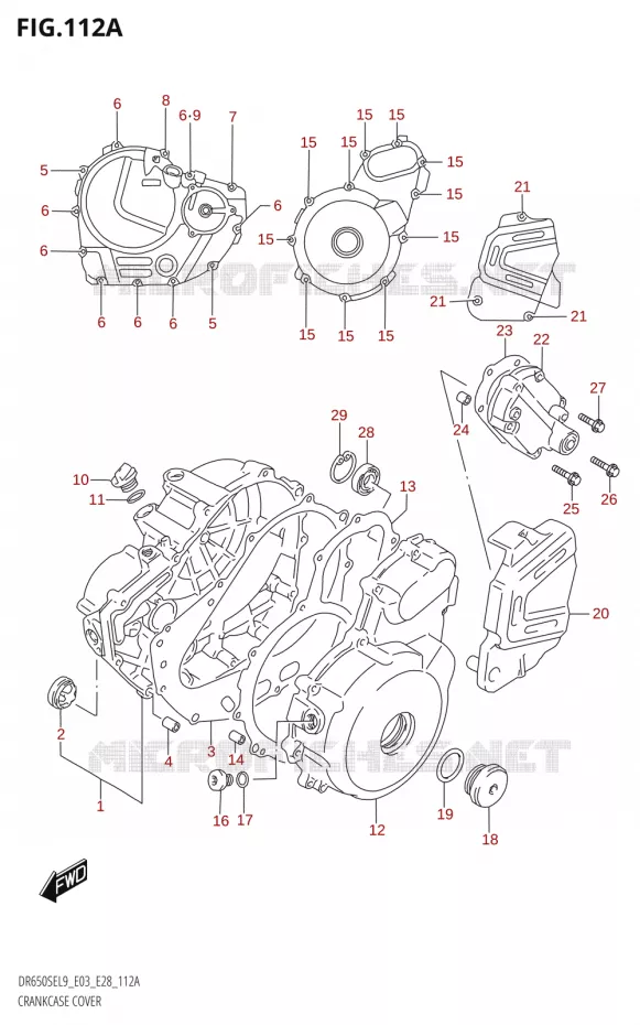 COUVERCLES DE CARTERS Suzuki MOTO 650 DR 2019  DR650SE L9 (E03)