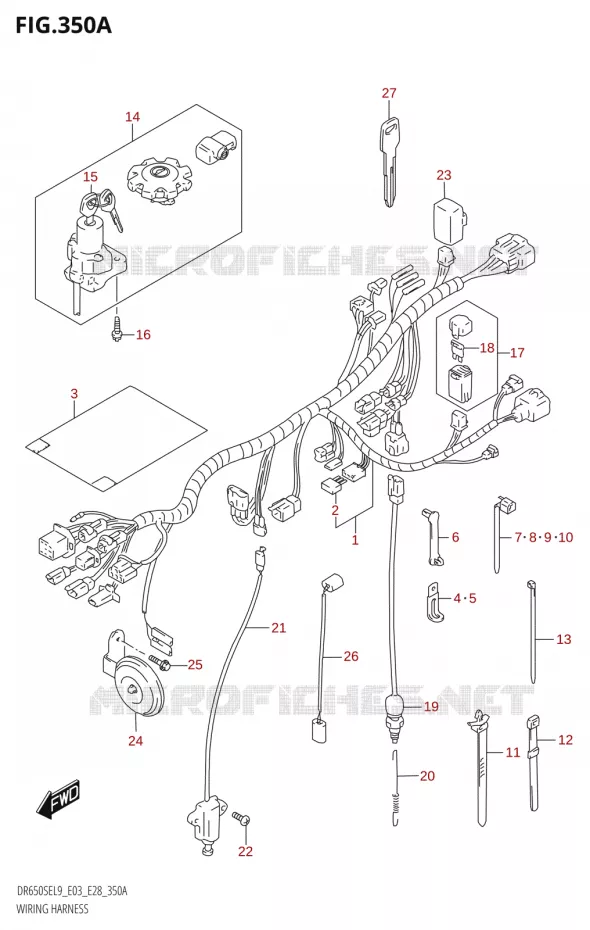 FAISCEAU ELECTRIQUE0SE:E33) Suzuki MOTO 650 DR 2019  DR650SE L9 (E03)