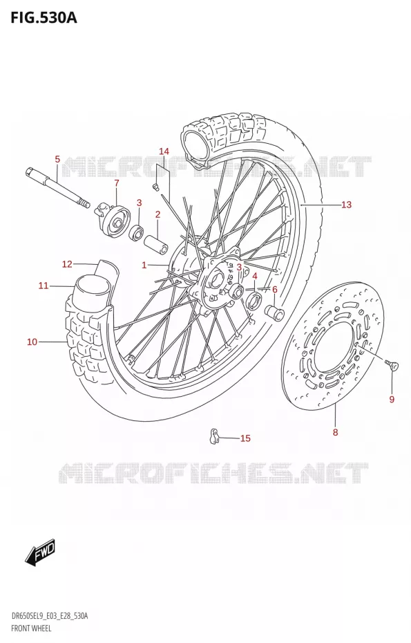 ROUE AVANT Suzuki MOTO 650 DR 2019  DR650SE L9 (E03)