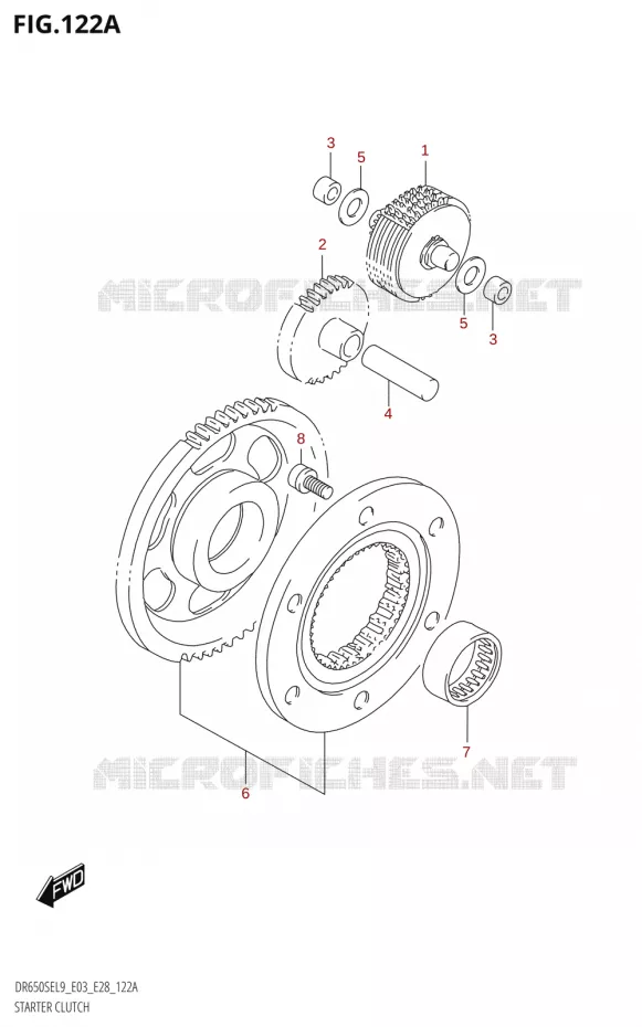 ROUE LIBRE DE DEMARREUR Suzuki MOTO 650 DR 2019  DR650SE L9 (E03)