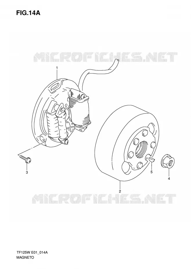 ALLUMAGE ROTOR - STATOR (MODELE W/K5) Suzuki MOTO 125 Autres-modeles 2005  TF125K5(E1)