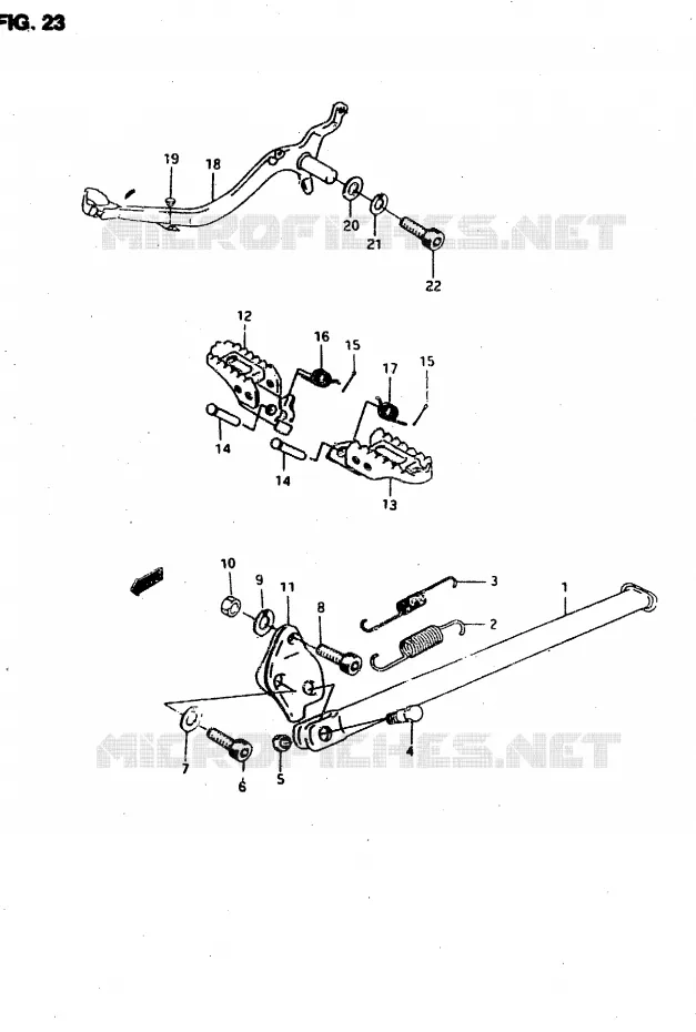 BEQUILLE Suzuki MOTO 50 RMX 1996  RMX50T(T/V)