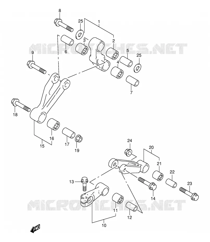 BIELLETTE DE SUSPENSION ARRIERE Suzuki MOTO 1000 TL-S 1999  TL1000SX(E2)